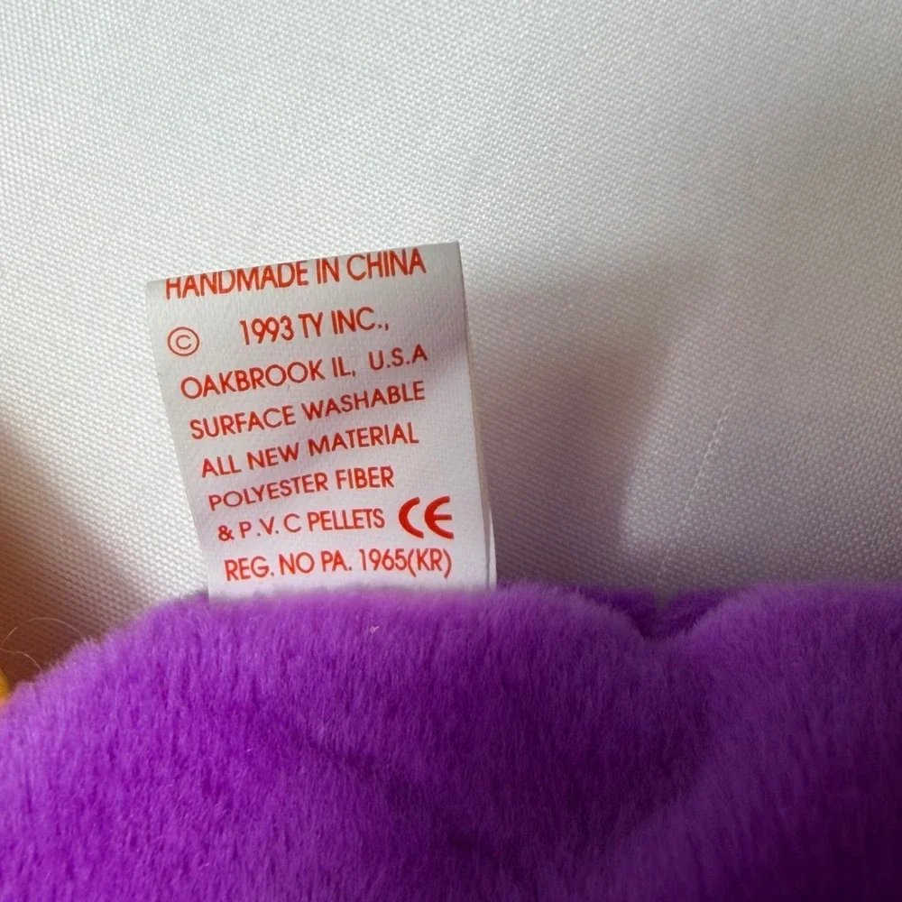 Ty Beanie Babies Patti Platypus Purple Cubbie Bear Brown 1993 Vintage Plush Lot